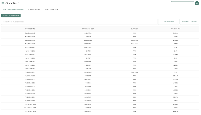 Goods in desktop screenshot